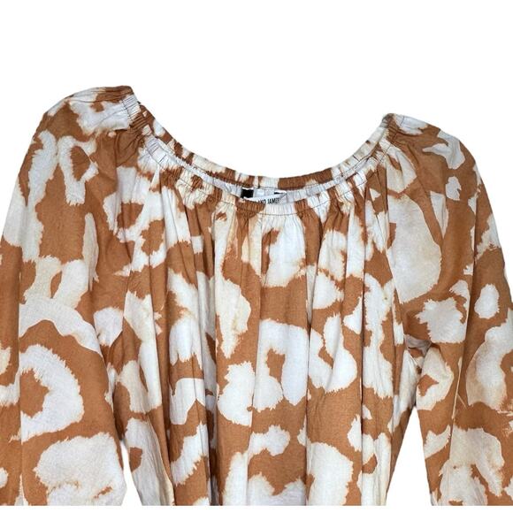 Elizabeth and James Cottagecore Boho Dress Size S Tan Feminine Twee "Uptown" - Picture 3 of 8